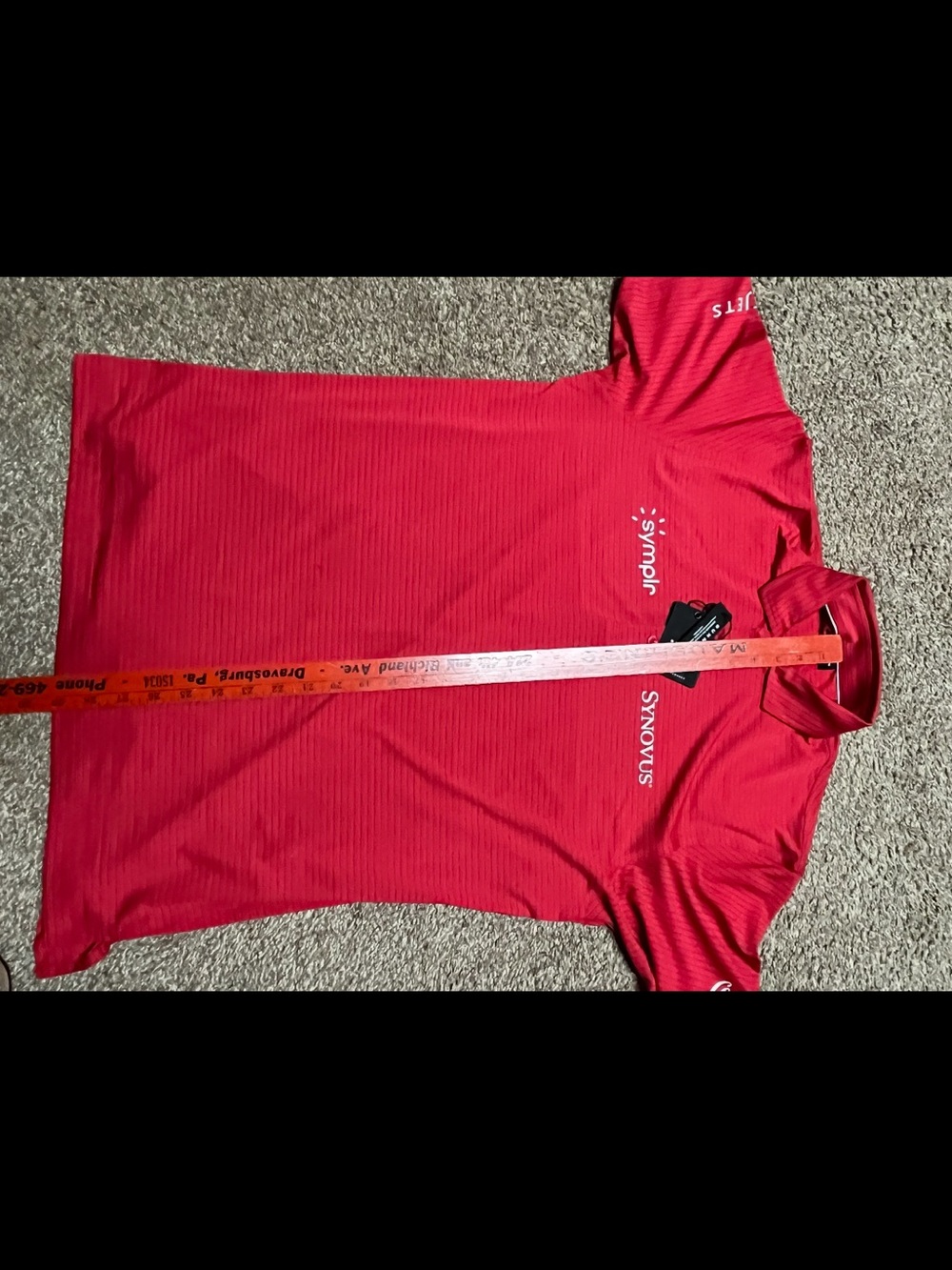 Russell Henley PGA player tour shirt. New with tags. Measurements on photos.